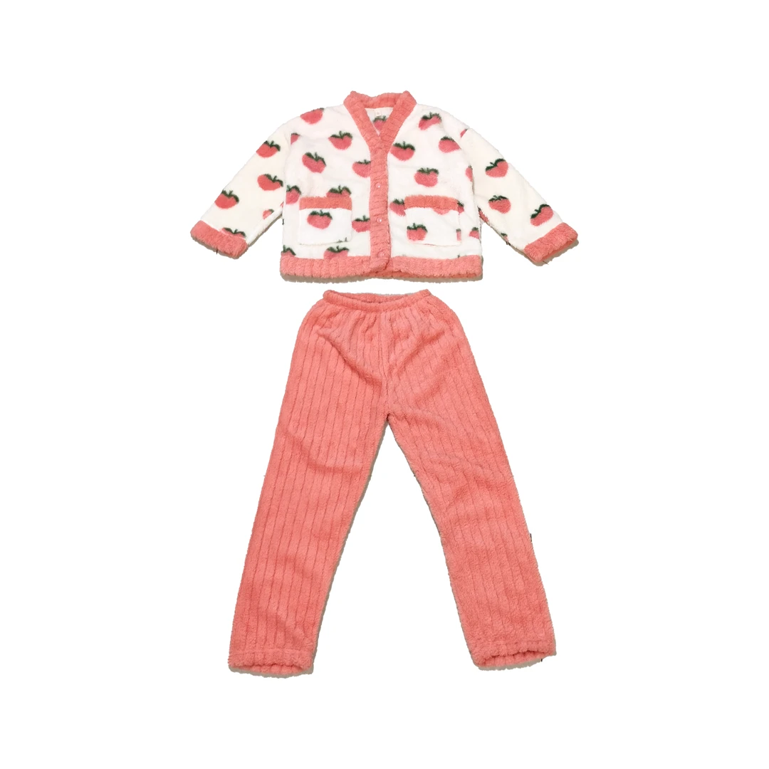 2024秋季新款卡通印花加绒加厚拼色长袖休闲套装6904