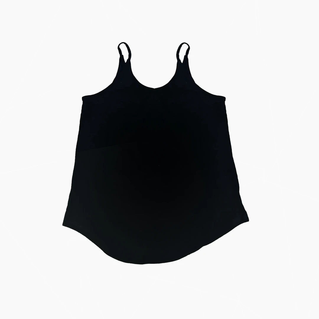 【伊人风尚服饰推荐】2024夏季新款纯色纯黑吊带背心3238