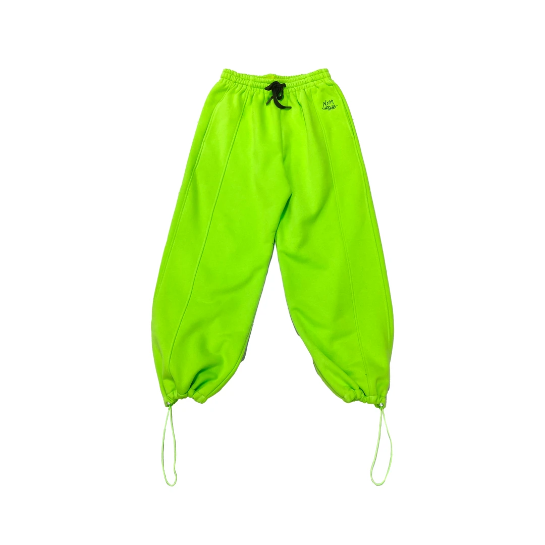 2024秋冬季新款抽绳纯色加绒加厚休闲裤束脚裤7433