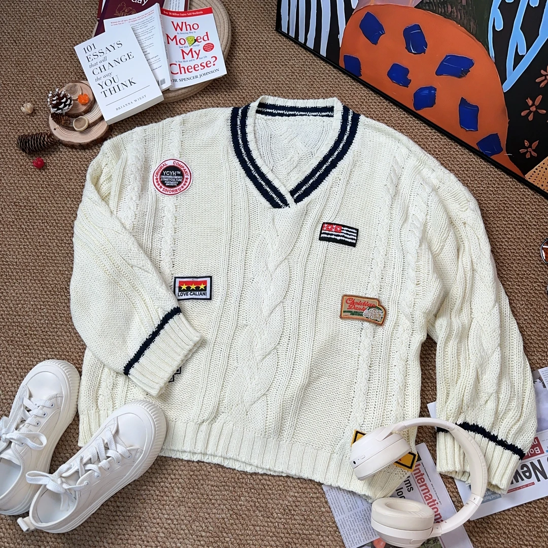 2024早秋新款时尚休闲毛衣针织长袖7675