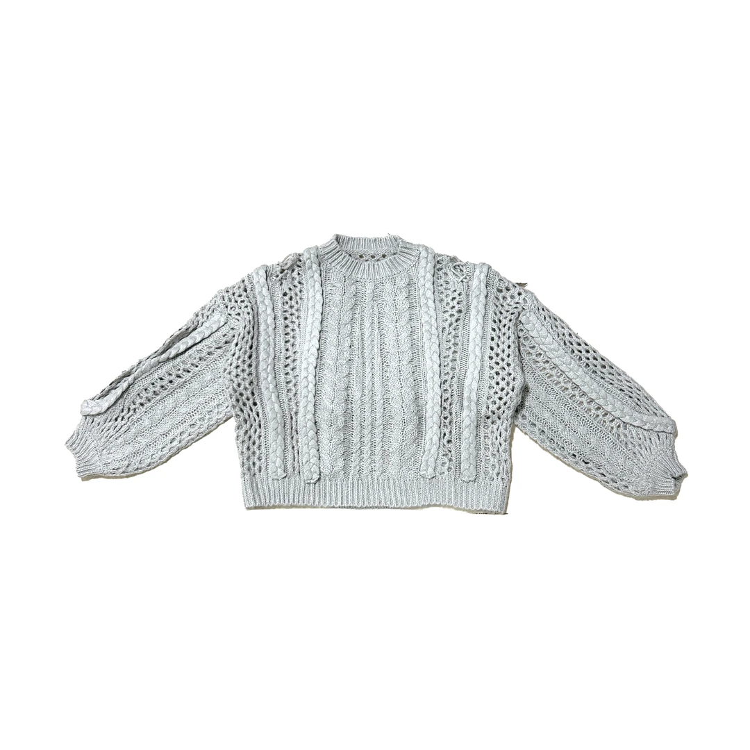 2024早秋新款时尚休闲圆领纯色毛衣针织长袖4886