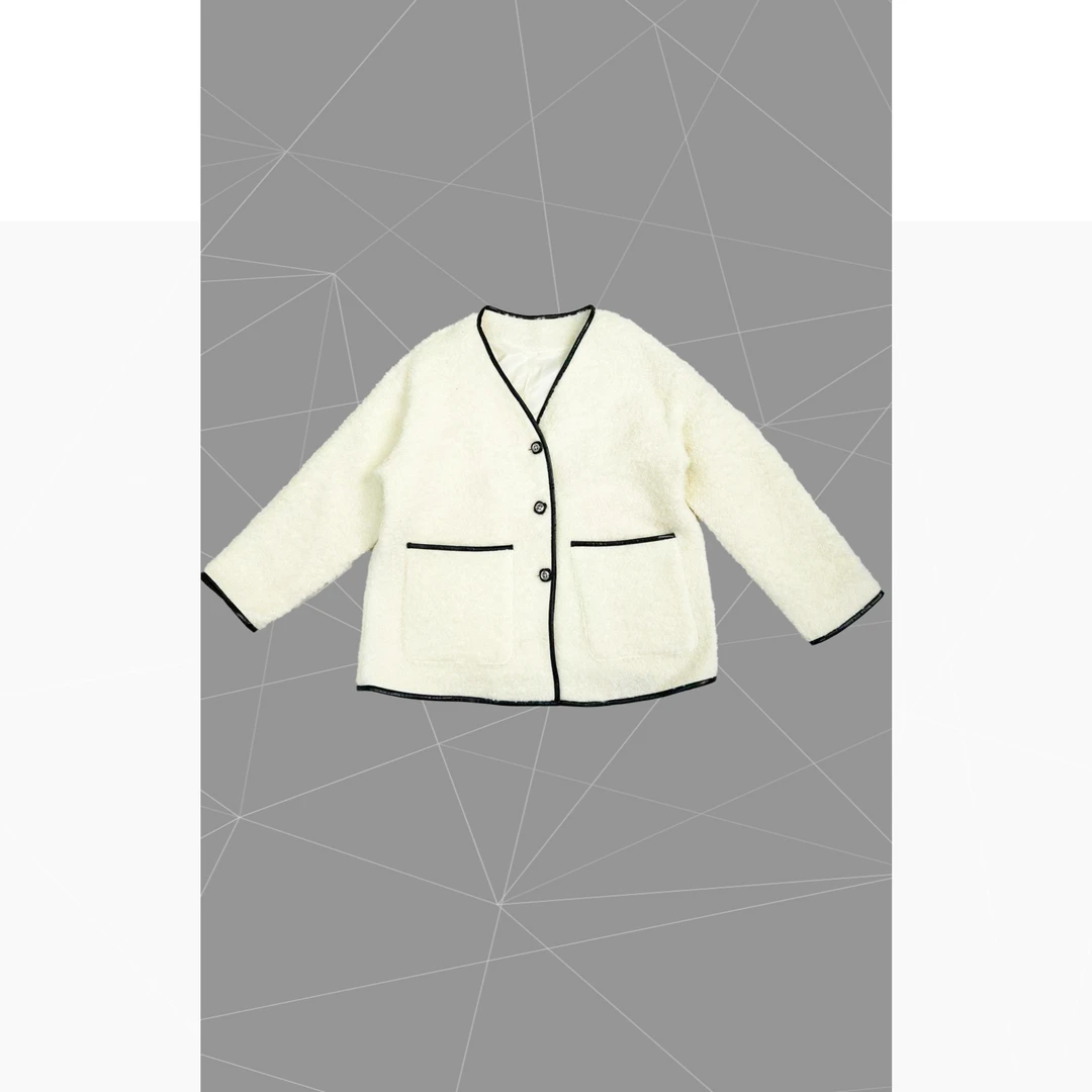 【伊人风尚服饰推荐】2024年春季新款潮牌做旧长袖厚外套2194