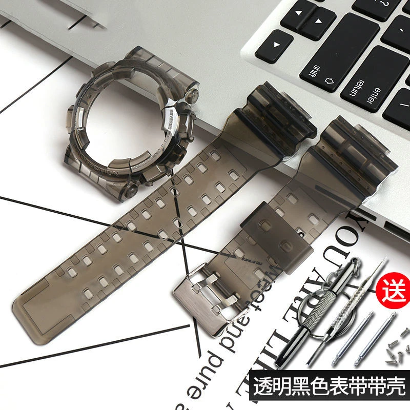 FUATTO硅胶手表带代用卡西欧透明硅胶表壳套装GA GD 110 120 130