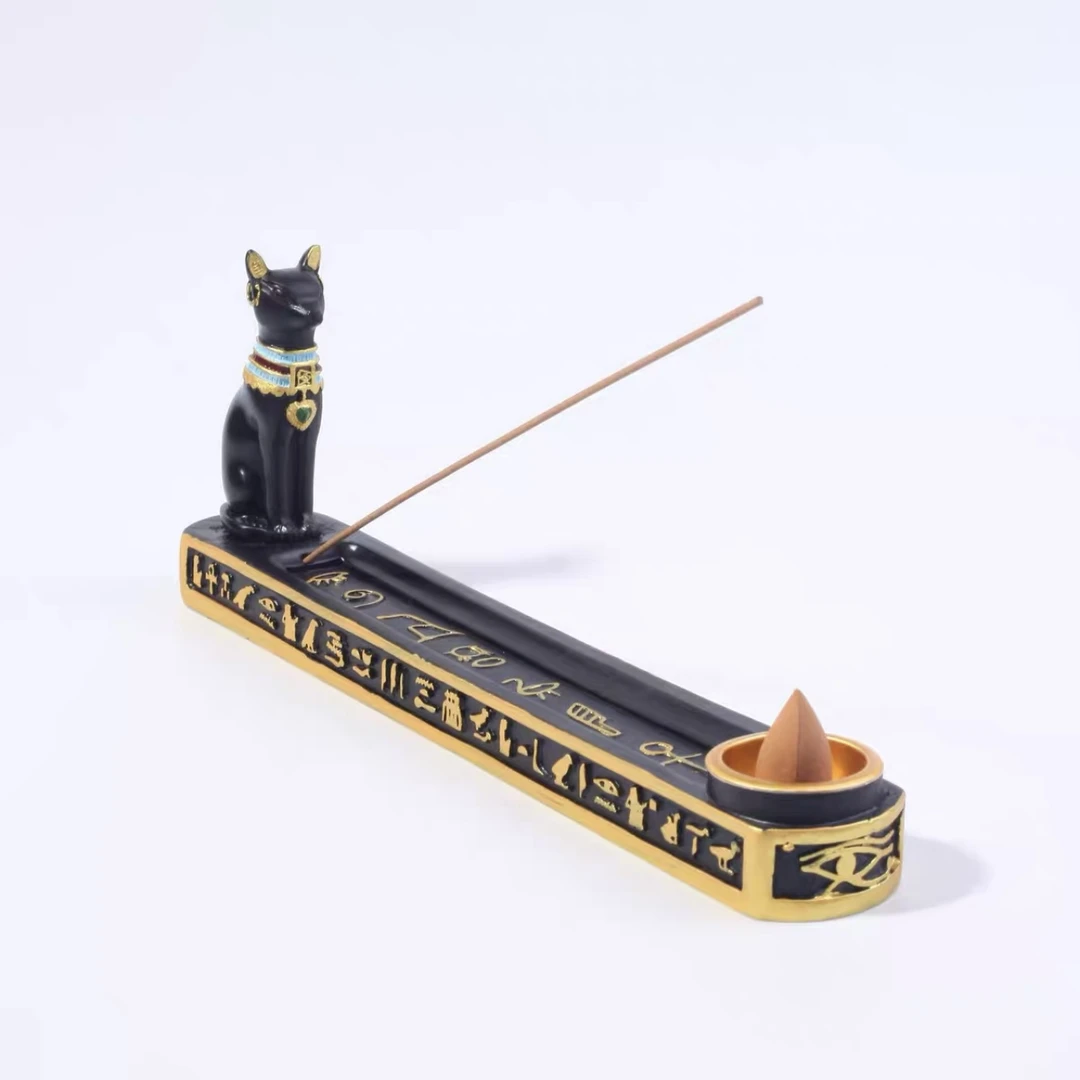 【闪购商品】 R38古埃及猫神香插贝斯特香炉摆件线香香插2233