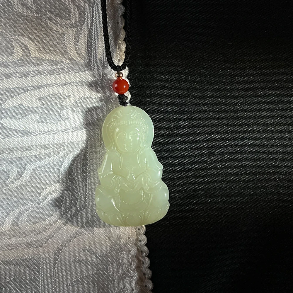 和田玉观音吊坠5027（多样性发货 拍一发一）