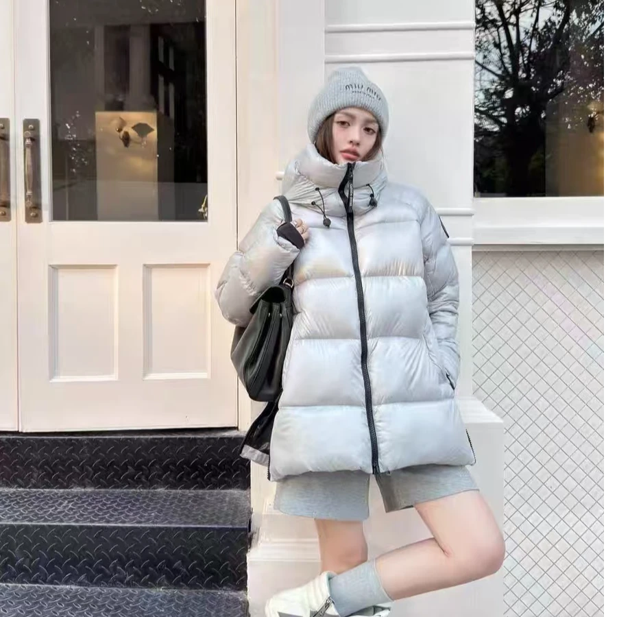 海外版 新款飞行员男女明星同款面包泡芙感羽绒服