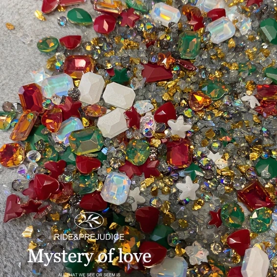 美甲钻指甲钻 网红K9料 爆闪大中小混装