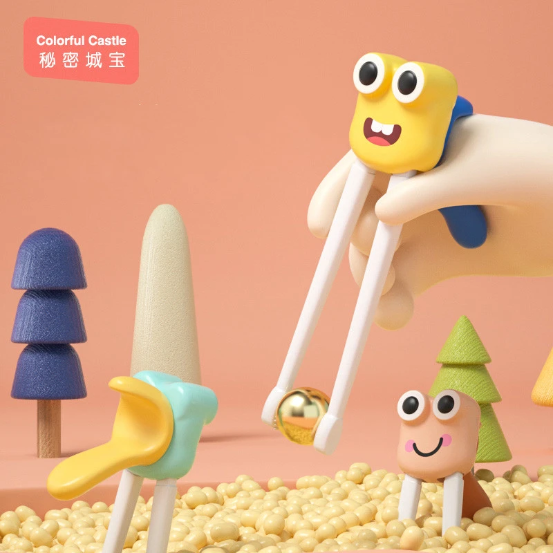 大眼儿童筷子训练筷幼儿园宝宝吃饭餐具虎口练习筷1-3- 5岁神器