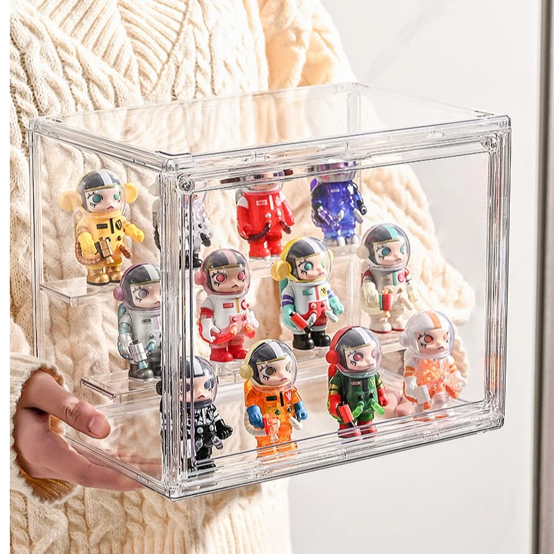 手办展示柜亚克力乐高玩具公仔盲盒磁吸泡泡玛特展示盒手办展示柜