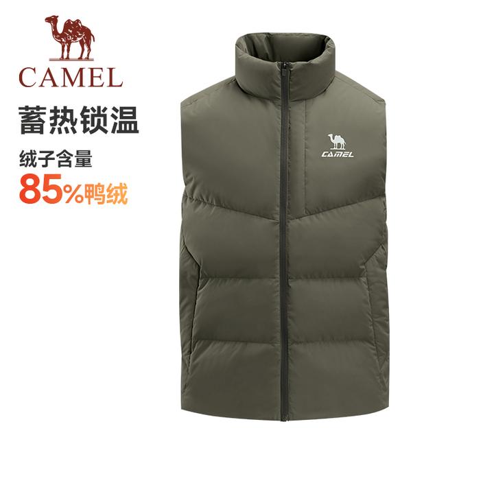 骆驼运动三防羽绒马甲男2024秋冬新款立领防泼水内搭保暖背心外套