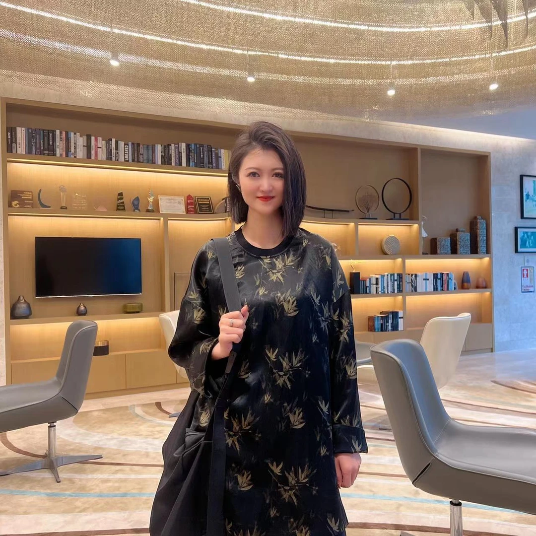 满满出品『针织领竹叶衫』23266国风穿搭新中式设计师宽松提花圆领