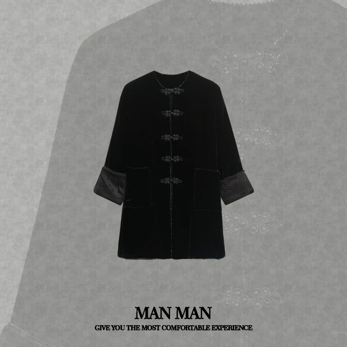 满满出品-『珠边新中式丝绒棉服』24357重磅桑蚕丝气质时尚