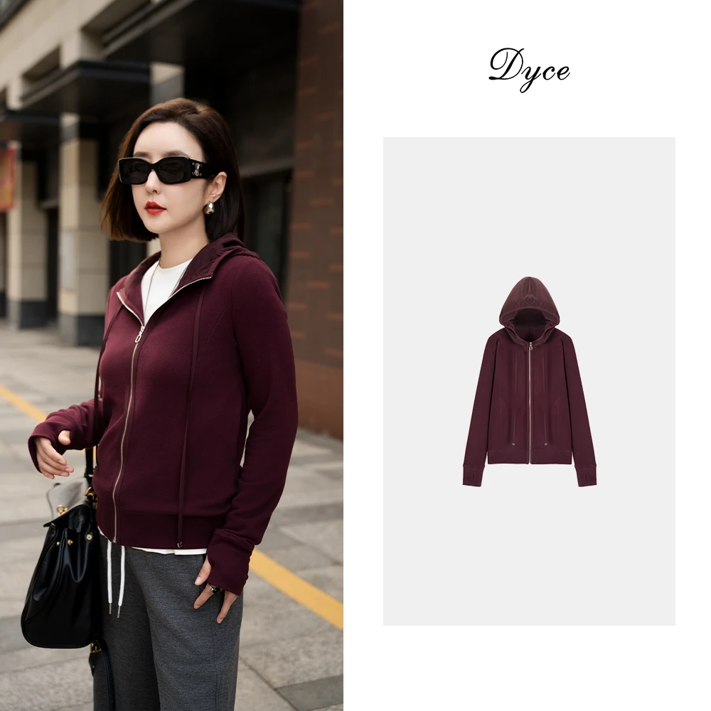 妖晶有毒  双面德绒加厚卫衣连帽短外套休闲运动风