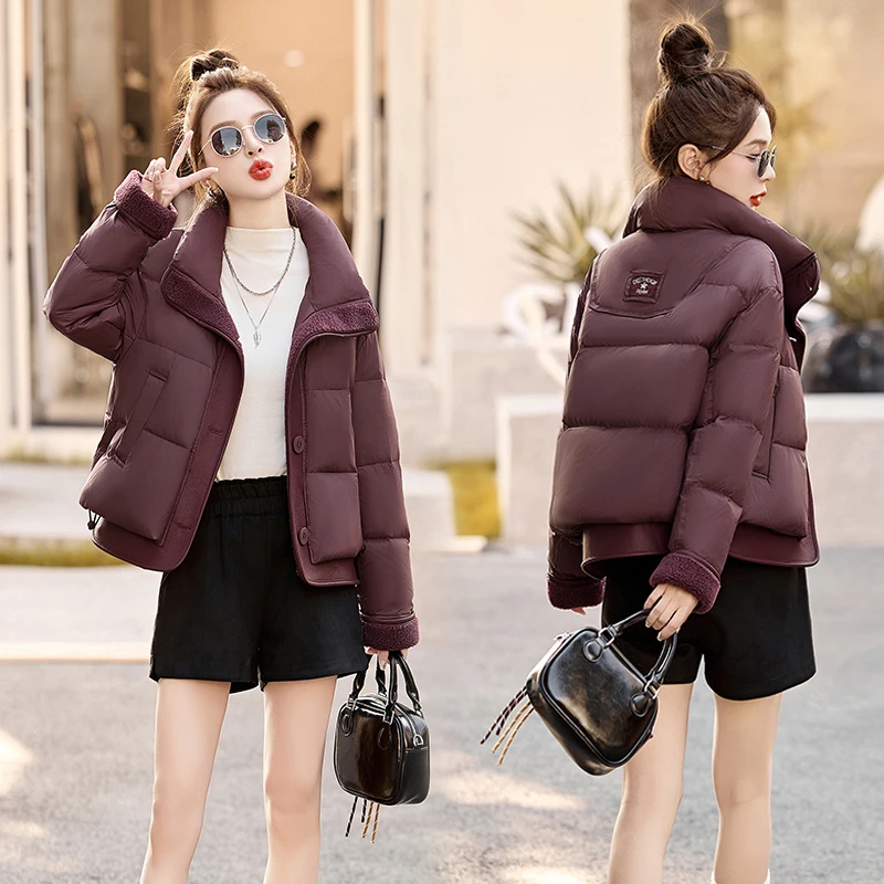 短款羽绒服女2024冬季新款时尚韩版宽松小个子加厚白鸭绒保暖外套