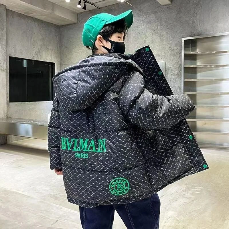 男童冬季加厚棉服中大童外套2024新款儿童潮流棉衣炸街棉袄ZZM