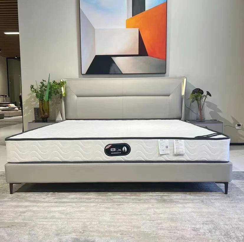 MD130#家用1.8米真皮主卧大床轻奢高级双人现代简约婚床