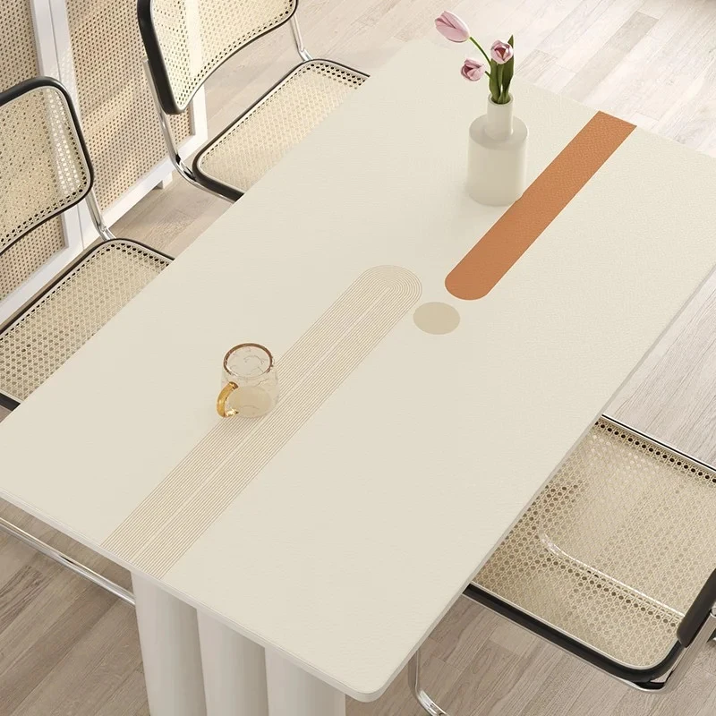 桌布防水防油防烫免洗pvc皮革ins轻奢高级感家用茶几小清新台布