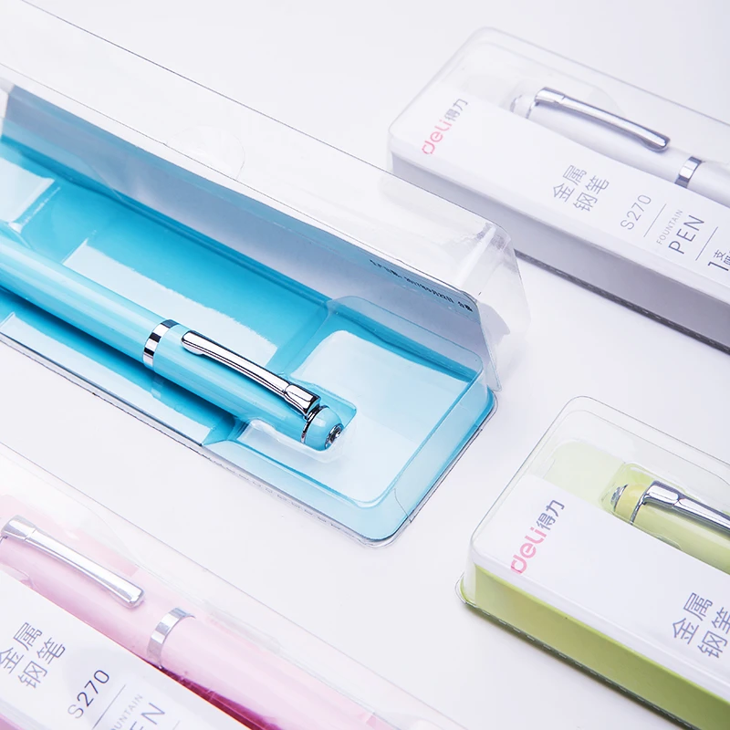 得力Deli小学生钢笔学生专用三年级练字可擦墨囊儿童正姿吸墨钢笔