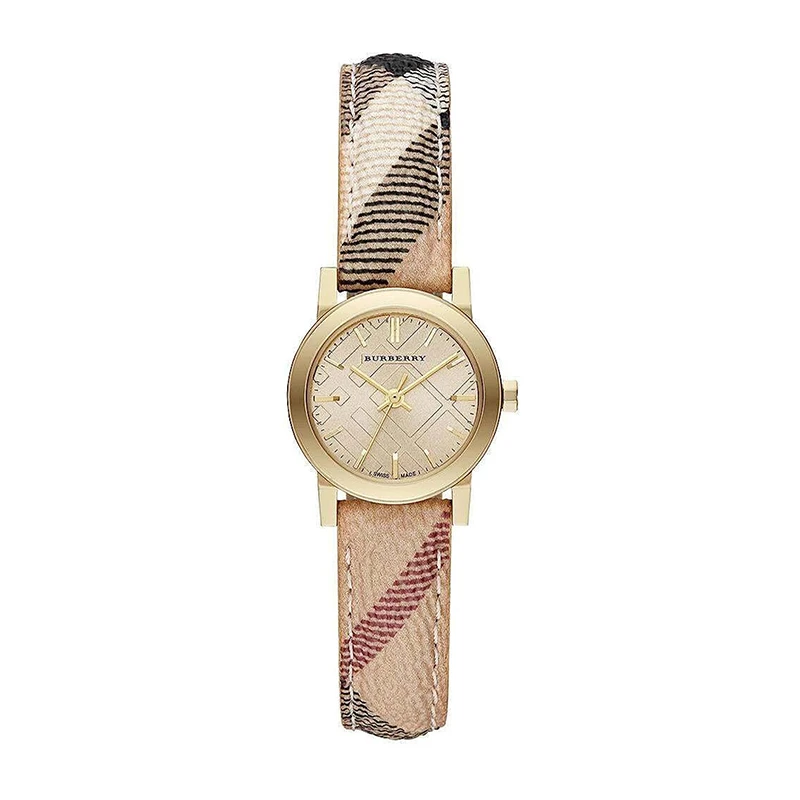 【预售】burberry/博柏利女士气质百搭香槟金色表盘手表BU9219