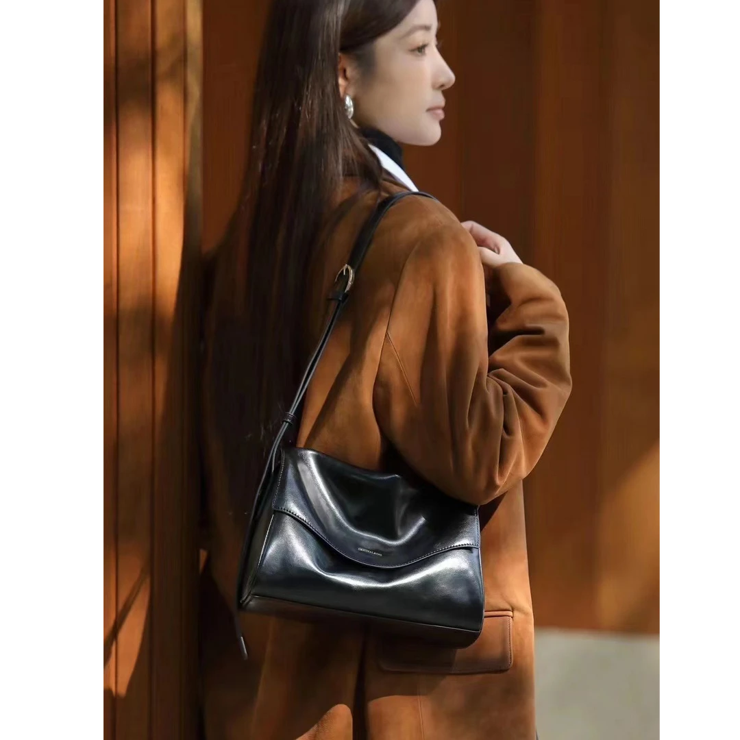 百豆女包通勤百搭单肩斜挎包真皮女包BD5745