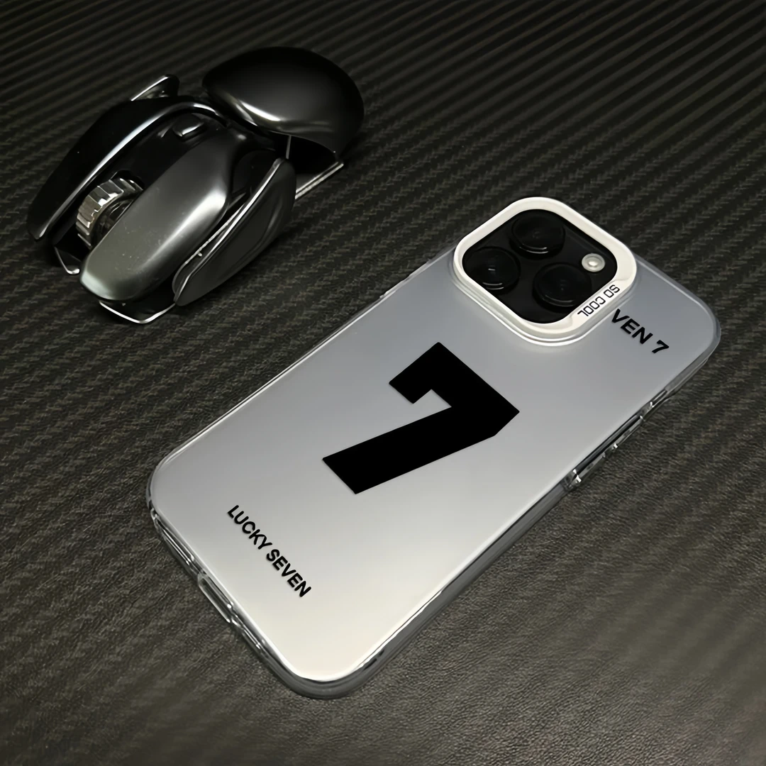 幸运7适用苹果15手机壳iphone14ProMax高级13pro磨砂12男11简约xr