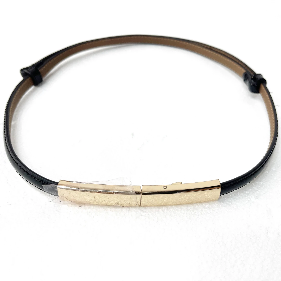 精致金属扣配饰黑色配饰真皮腰带 皮带   细皮带