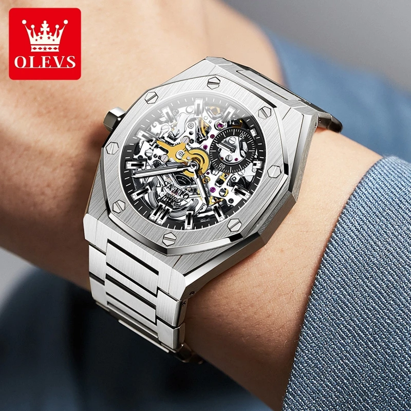 瑞士新款手表男款机械表全自动正品名表潮流镂空防水男式高端腕表