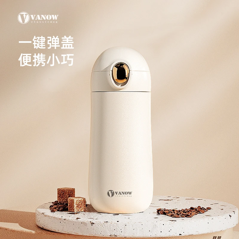 英国Vanow保温杯女吸管杯子高颜值便携小巧迷你学生316不锈钢水杯
