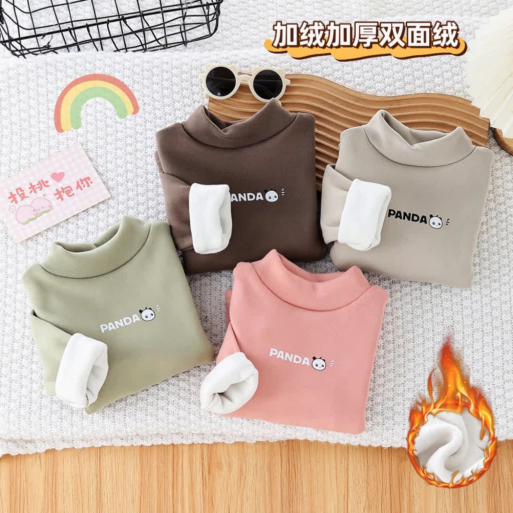 【身高+20】儿童加厚打底衣加绒保暖半高领大弹力舒适锁温百搭长袖