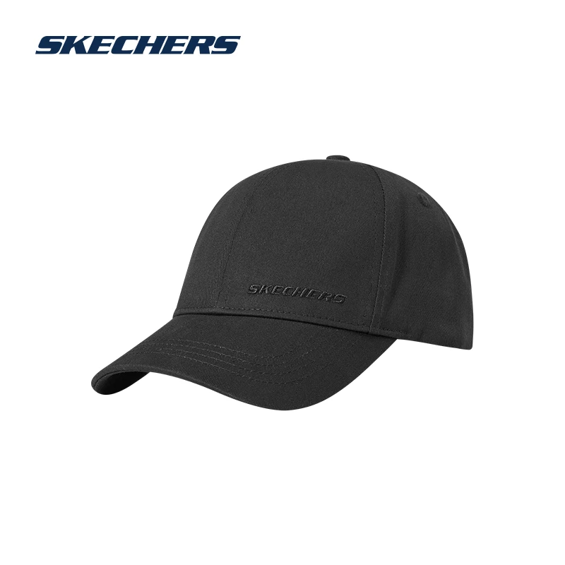 SKECHERS斯凯奇男女款简约纯色鸭舌帽透气百搭运动棒球帽L323U017