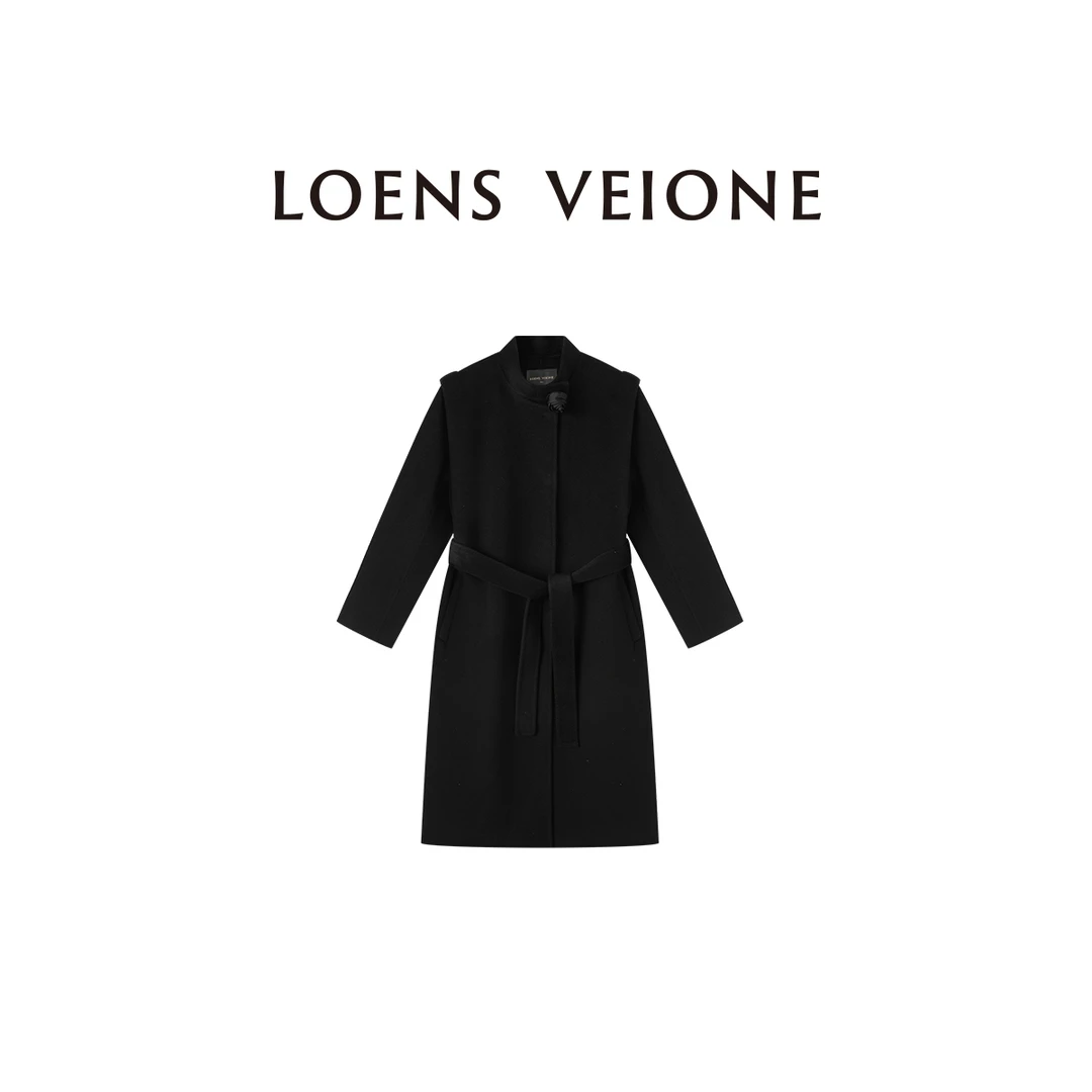 LOENS VEIONE/罗拉 法式风澳洲绵羊毛【小羊绒大衣】24CVDK0065Y