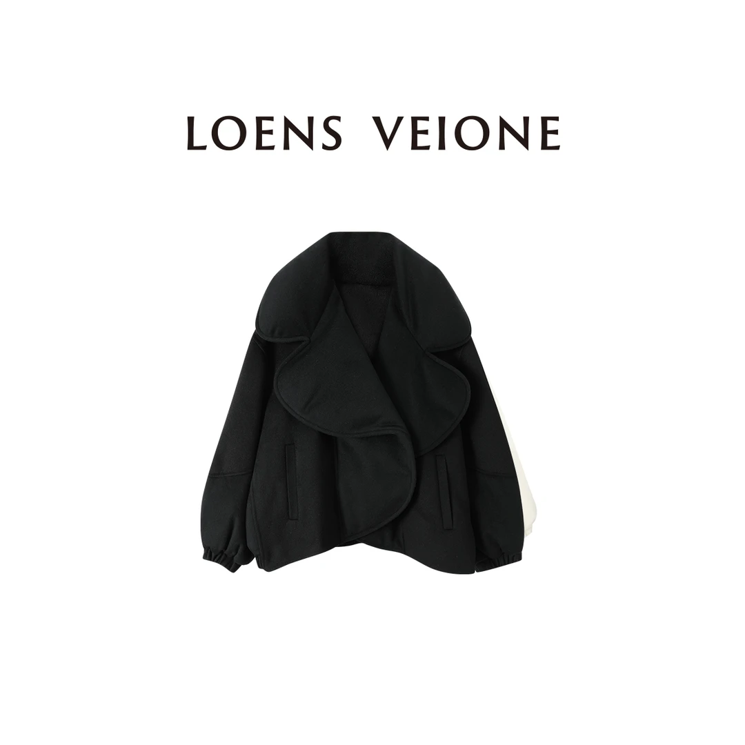 LOENS VEIONE/路斯威亚 维多利亚羊毛宽松版鹅绒服23CVDYR0036N