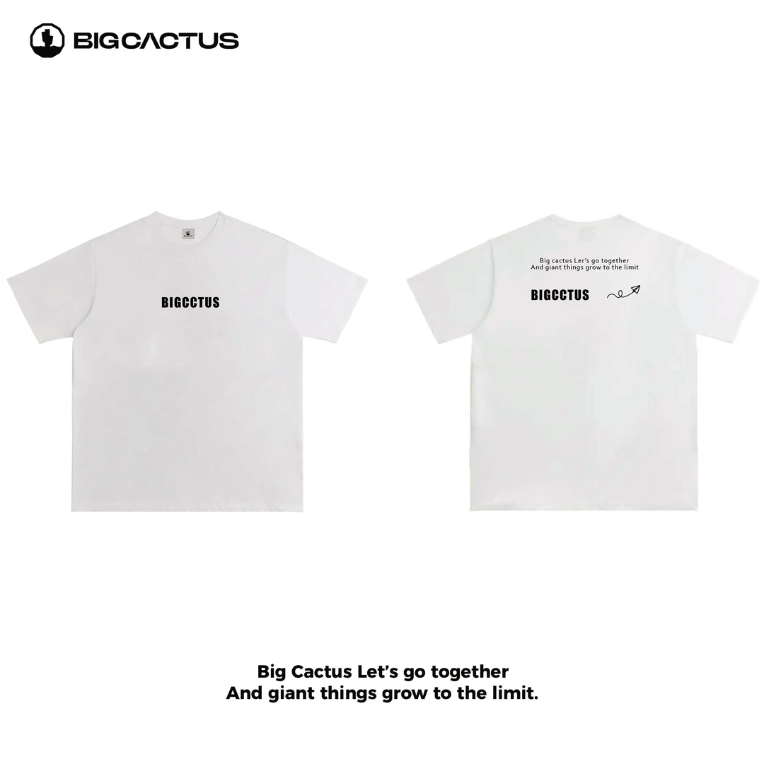 BC（纸飞机）重磅纯棉圆领宽松T恤潮牌新款高级感短袖情侣夏季半袖