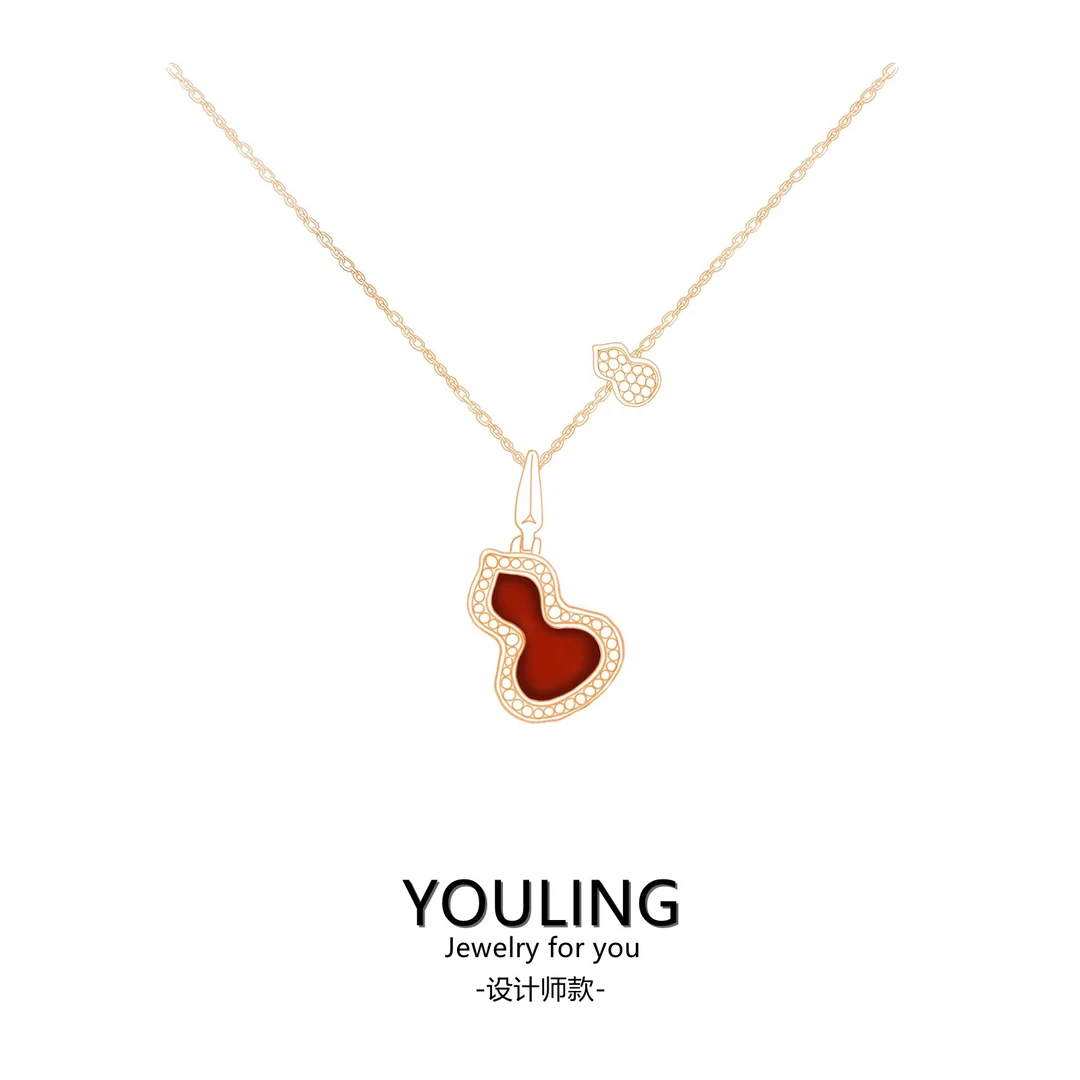 YOULING/柚琳  设计师葫芦项链气质时尚吊坠锁骨链