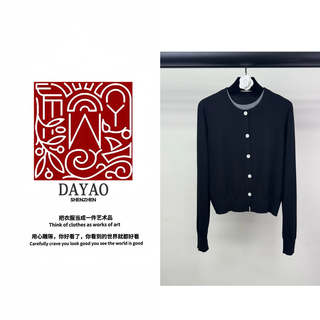 「DAYAO」24新款气质名媛早秋百搭针织开衫轻奢高端女装WYA248111