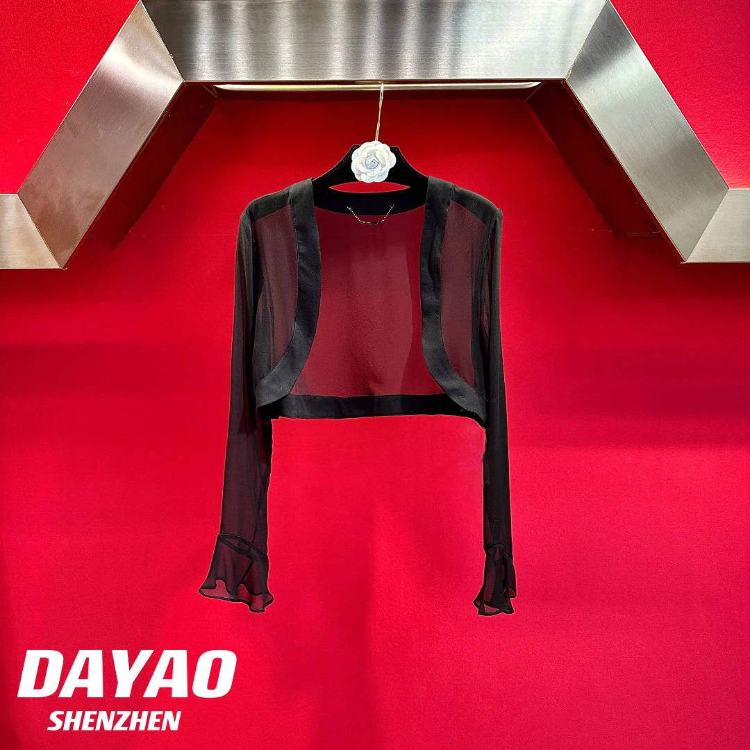 「DAYAO」24防晒开衫上衣名媛气质微透视薄款外套轻奢高档女装WY189