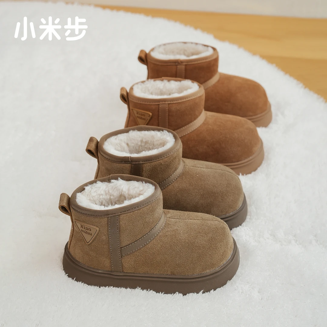 小米步【小黄臀】卡皮巴拉雪地靴2024冬季新款大棉鞋保暖加厚雪地