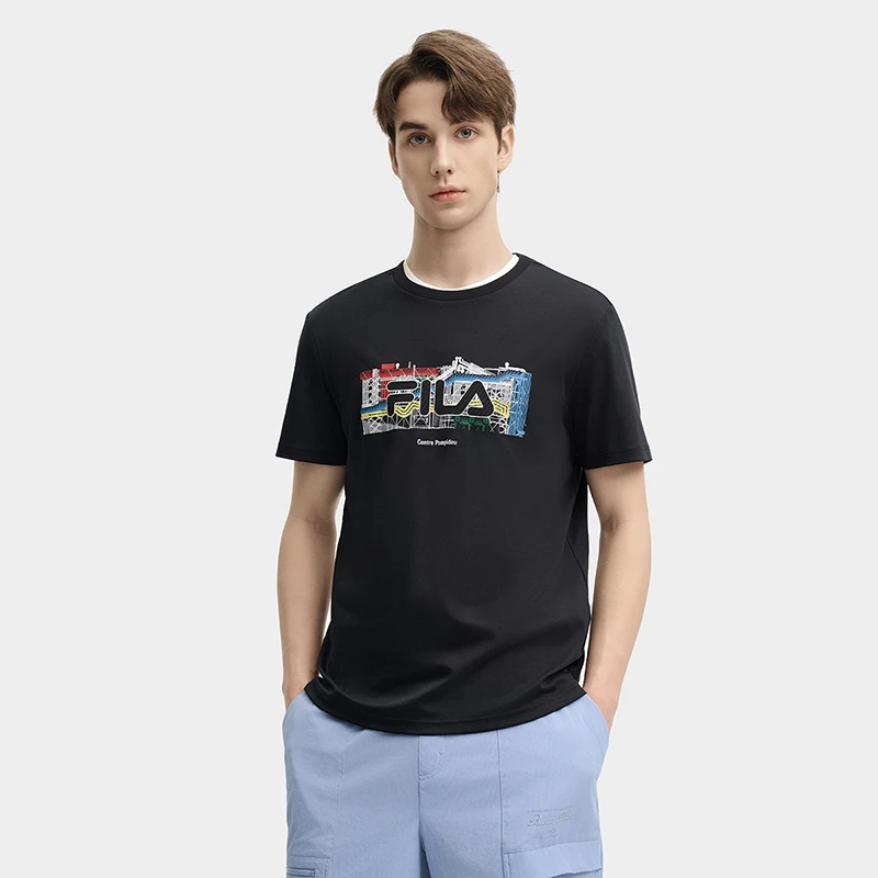 Fila/斐乐【吸湿排汗】 FILA×蓬皮杜中心男士艺术联名印花短袖T恤