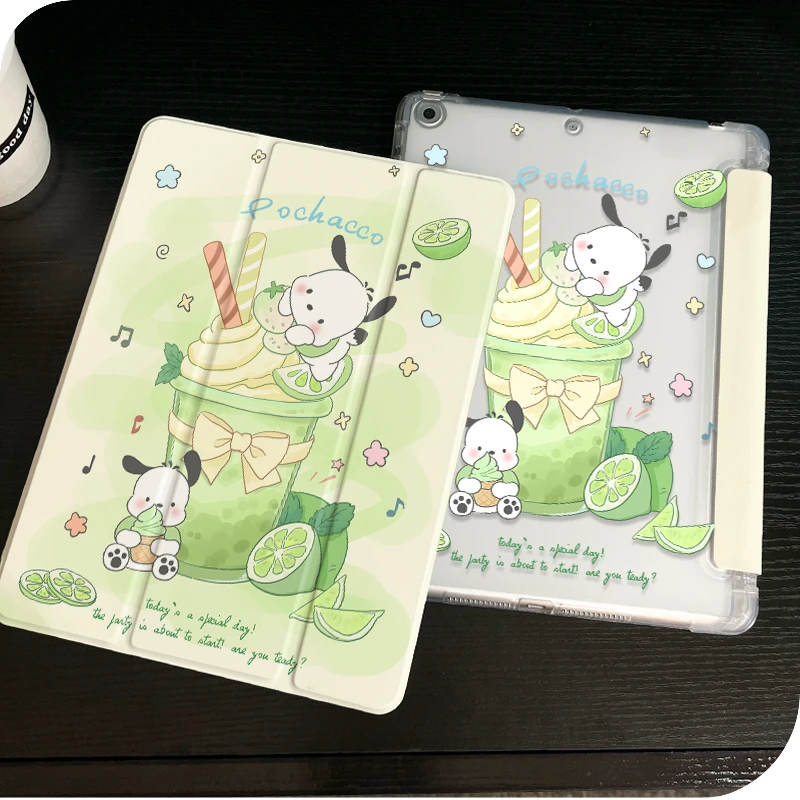 【三折式帕恰狗】硅胶适用苹果air6平板保护套ipad9华为MatePad11.5