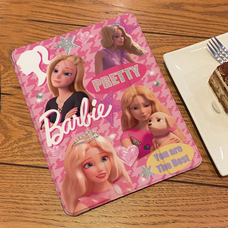 【三折式漂亮芭比】保护壳平板套华为MatePad带笔槽ipad漂亮芭比