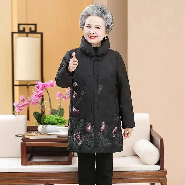2024年冬季新款绣花中老年羽绒服（特价）