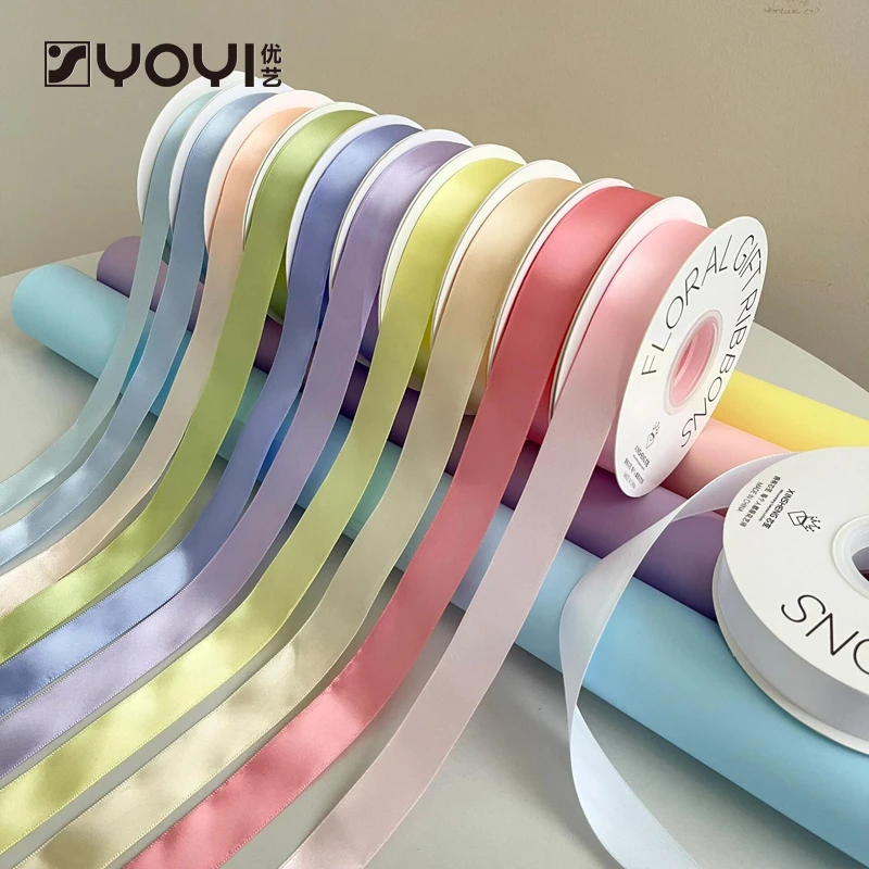 优艺新款大盘丝带加长专用丝带多纯色涤纶丝带花束包装材料蝴蝶结