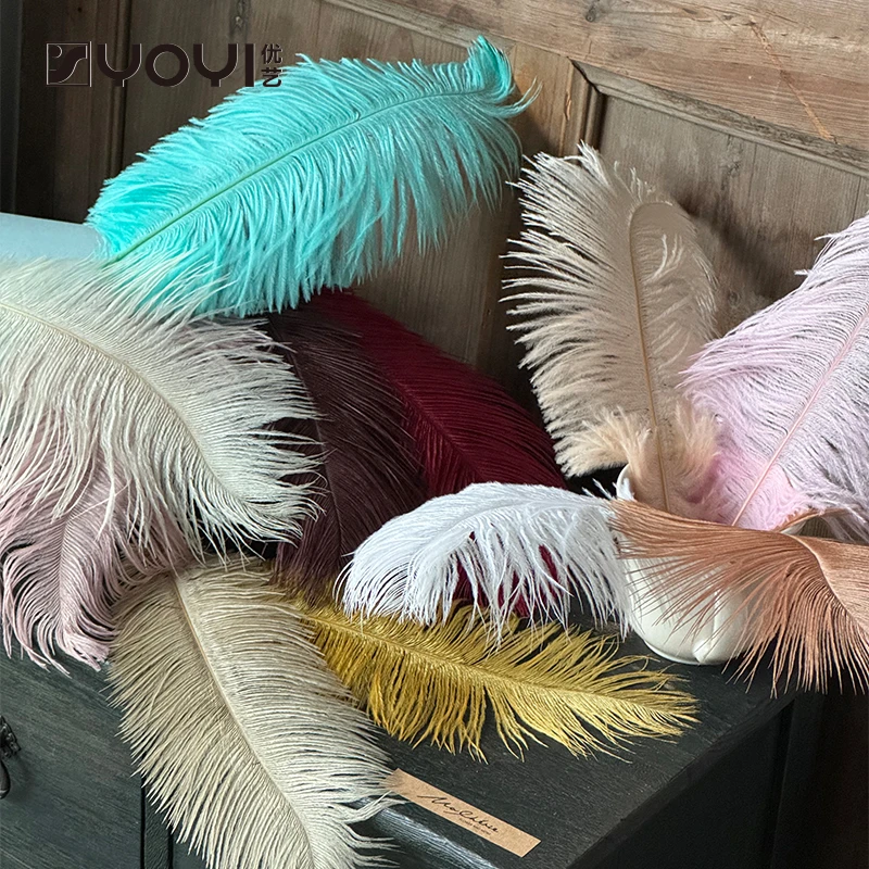 优艺 手工鸵鸟羽毛装鲜花饰配件拍照道具DIY装饰配件鲜花包装资材