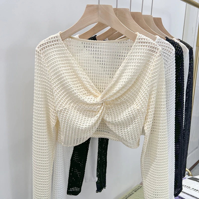 高级感套头镂空针织上衣披肩夏季防晒小坎肩吊带连衣长裙外搭罩衫