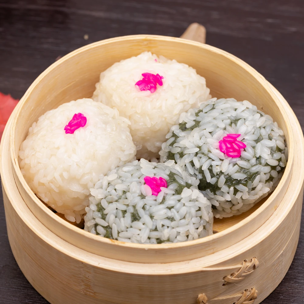 浙江特产手工艾草青团豆沙馅糯米团子宁波传统糕点豆团红头团清明