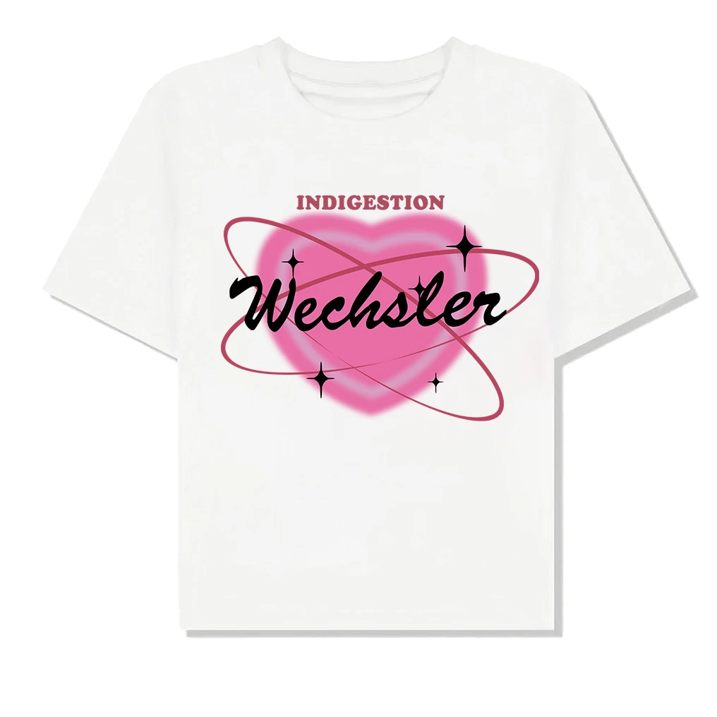 英文爱心 彩拔印花 2025夏季时尚T恤女显瘦短袖