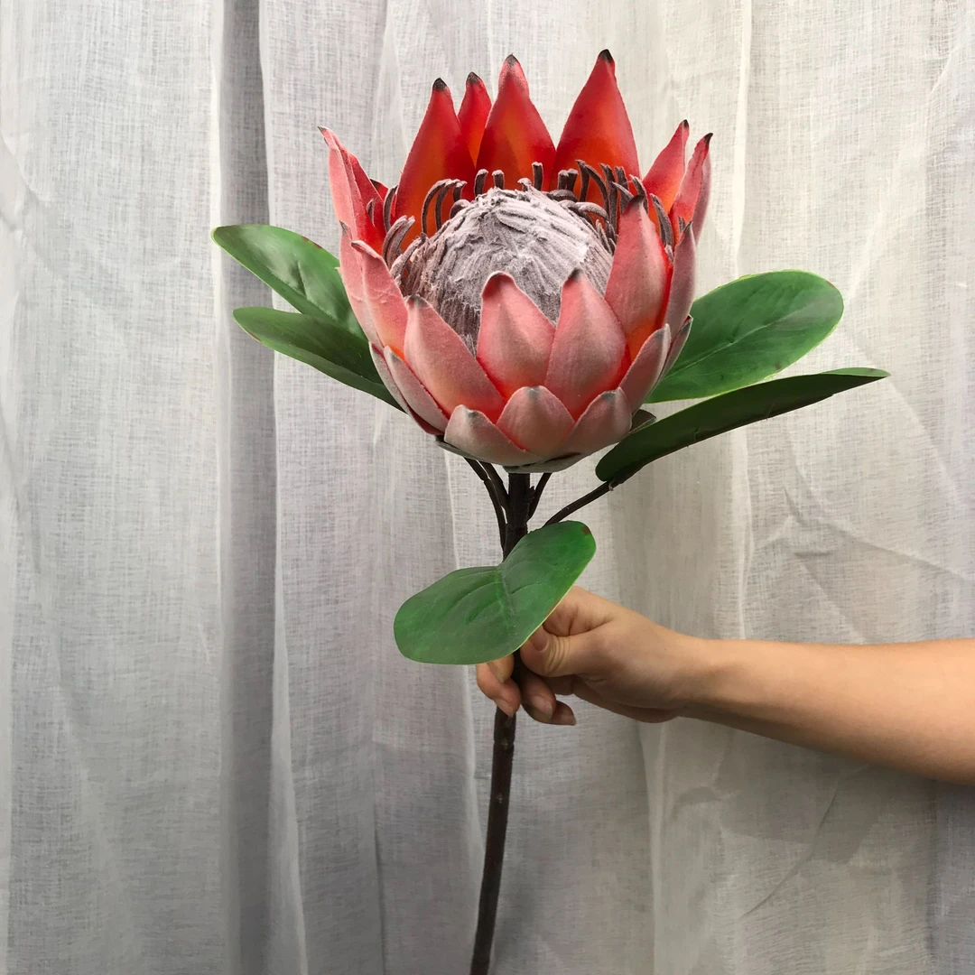 定制花束，500-700，仿真花帝王花搭配花束，客厅摆设花艺套装