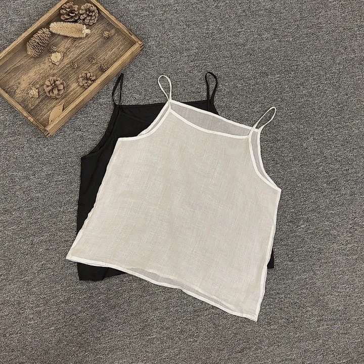 2024新款苎麻吊带女士背心