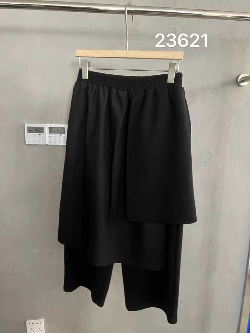 23621#韩系个性拼接休闲裙裤