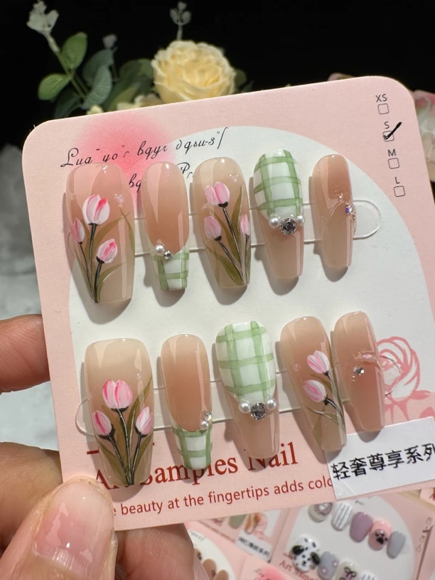 纯手工穿戴甲轻奢系列（郁金香）